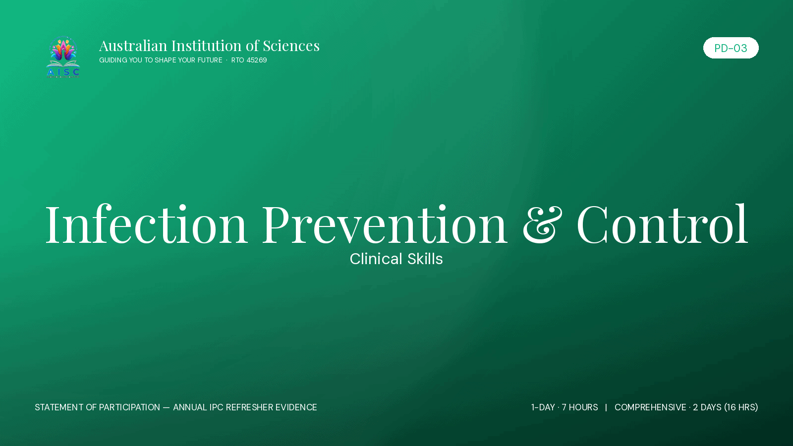 PD-03 Infection Prevention and Control (IPC) in Care Settings