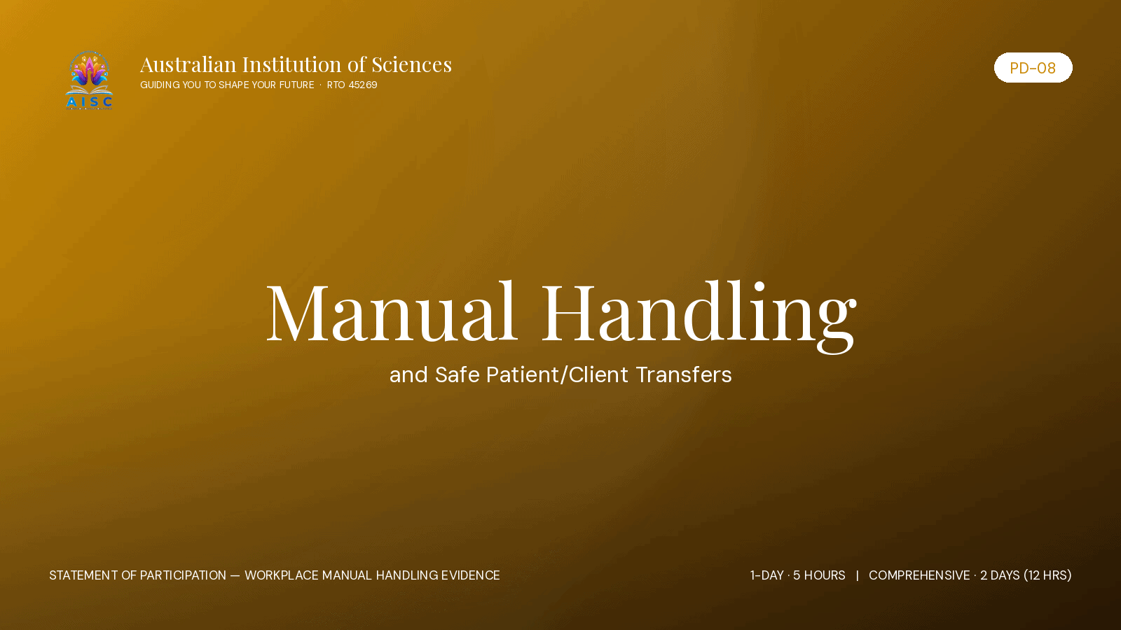 PD-08 Manual Handling and Safe Patient/Client Transfers