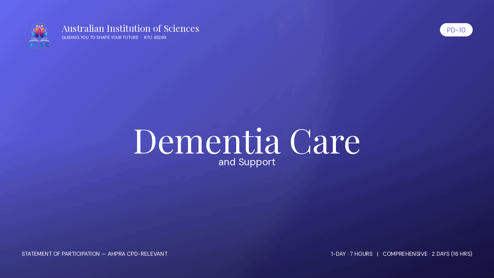 PD-10 Dementia Care and Support